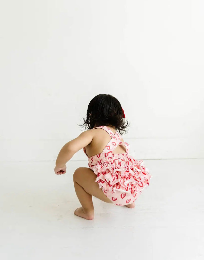 Isla Romper in Happy Hearts
