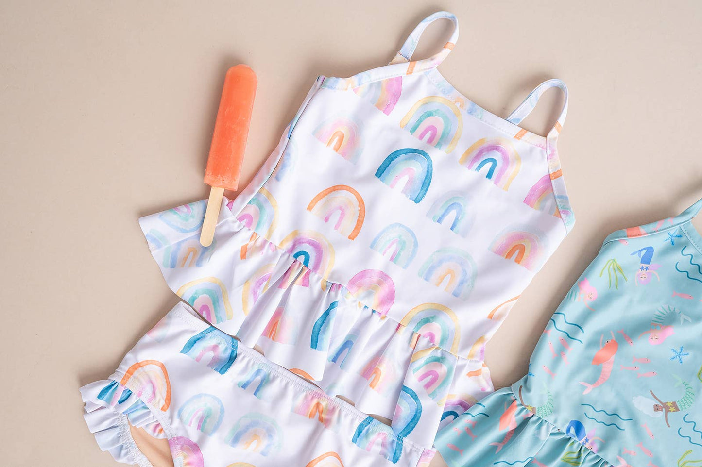 Emma Swim - Watercolor Rainbow