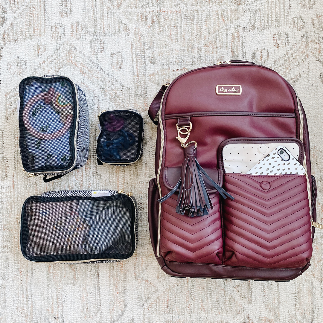 Coffee & Cream Travel Diaper Bag Packing Cubes