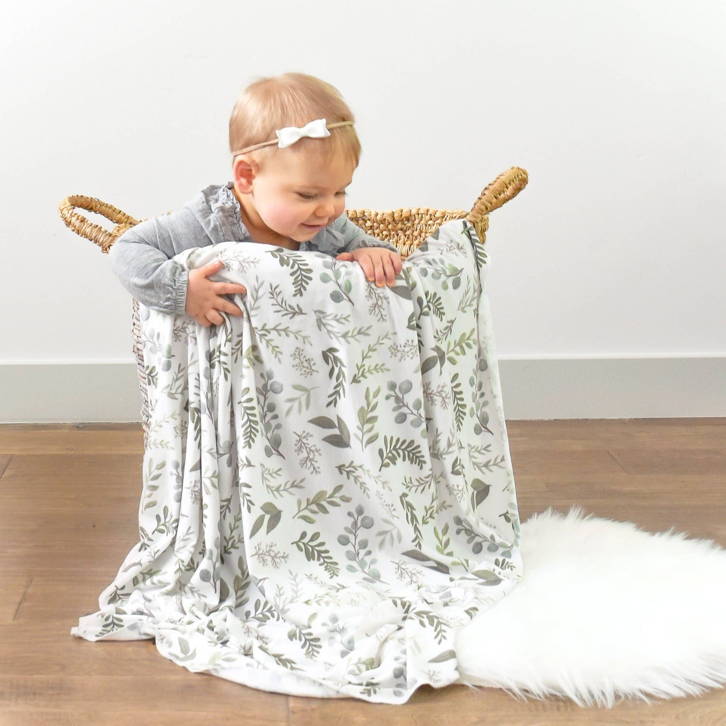 Graceful Greenery Swaddle Blanket