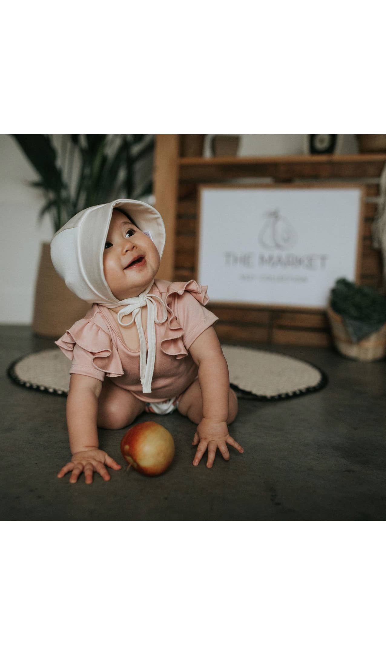 Baby Bonnet | Garden Cap | Sun Bonnet - Cream/Beige