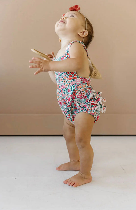 Isla Romper in Floral Meadow