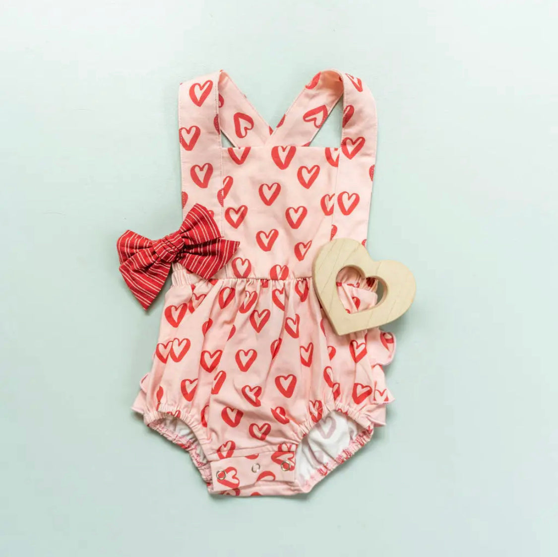 Isla Romper in Happy Hearts