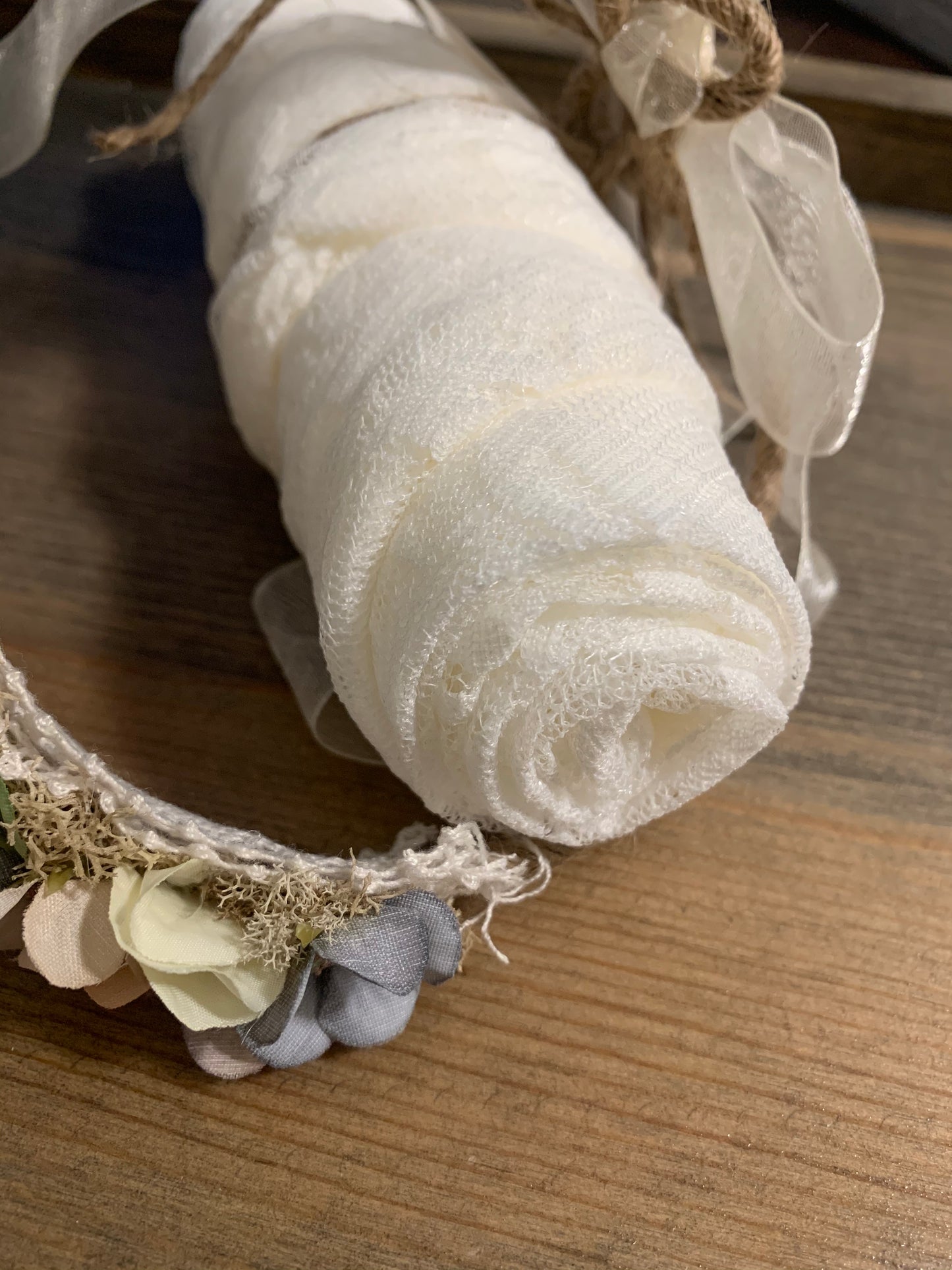 Newborn wrap and headband-Vintage
