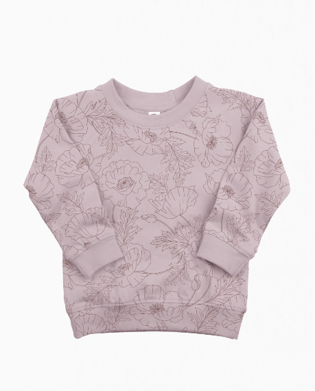 Portland Pullover- Poppy Floral-Lavender