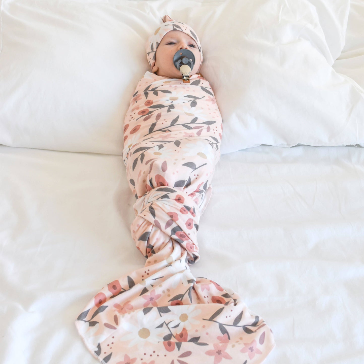 Peach Posey Swaddle Blanket