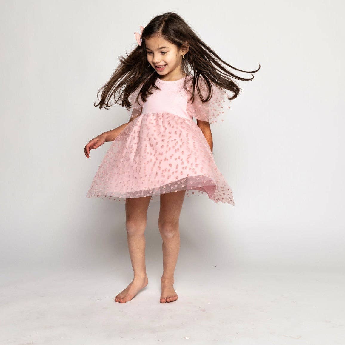 Tutu Dusty Rose Dress Toddler Girls Sleeveless 3D Rosette Mesh Woven Fit And Flare Dress PINK Tutu Dusty Rose Dress Toddler Girls Sleeveless 3D Rosette Mesh Woven Fit And Flare Dress PINK