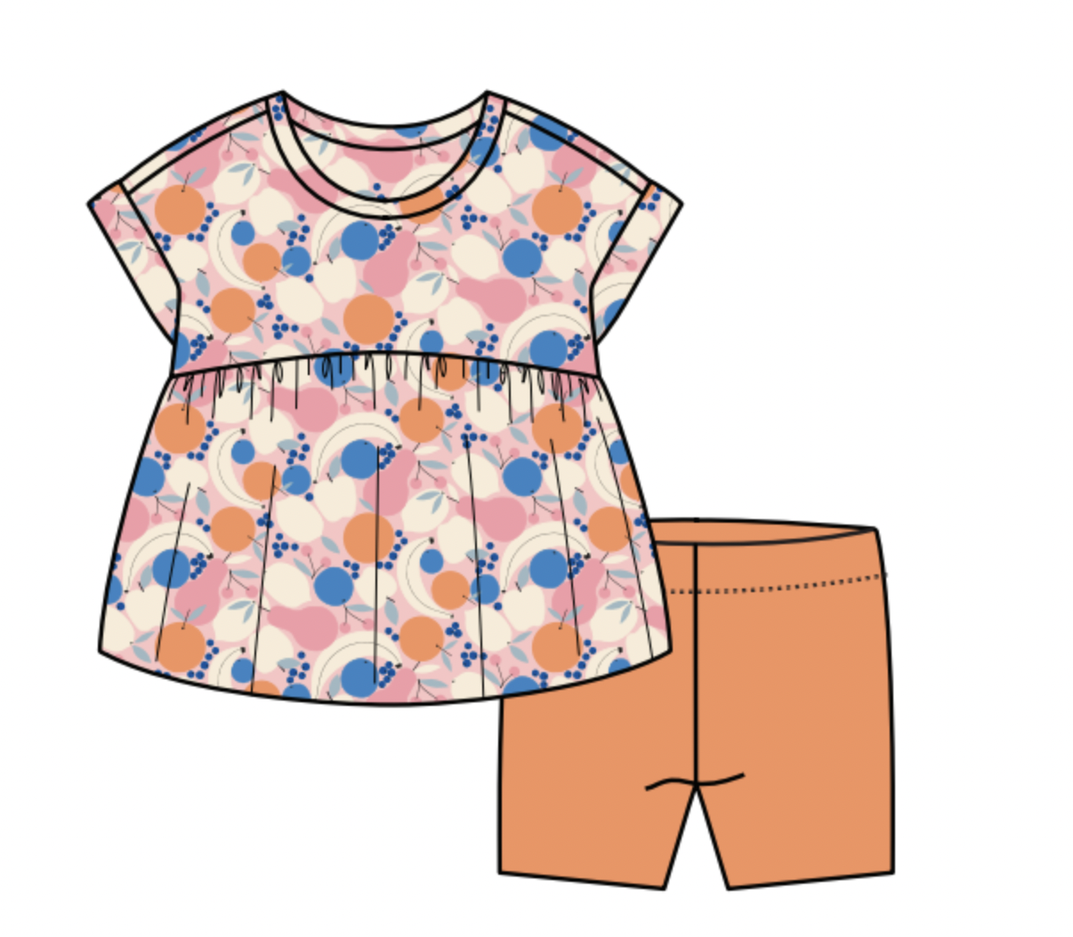 Clementine Tunic Top + Short Set