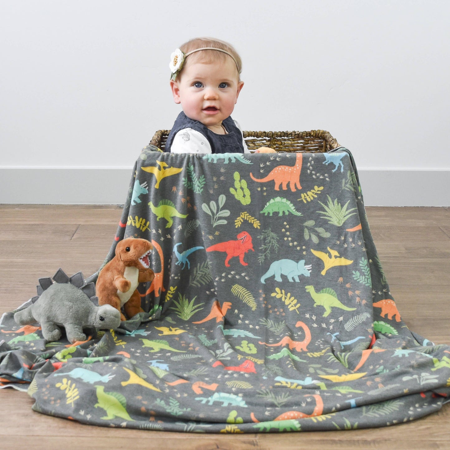 Jurassic Tracks Swaddle Blanket