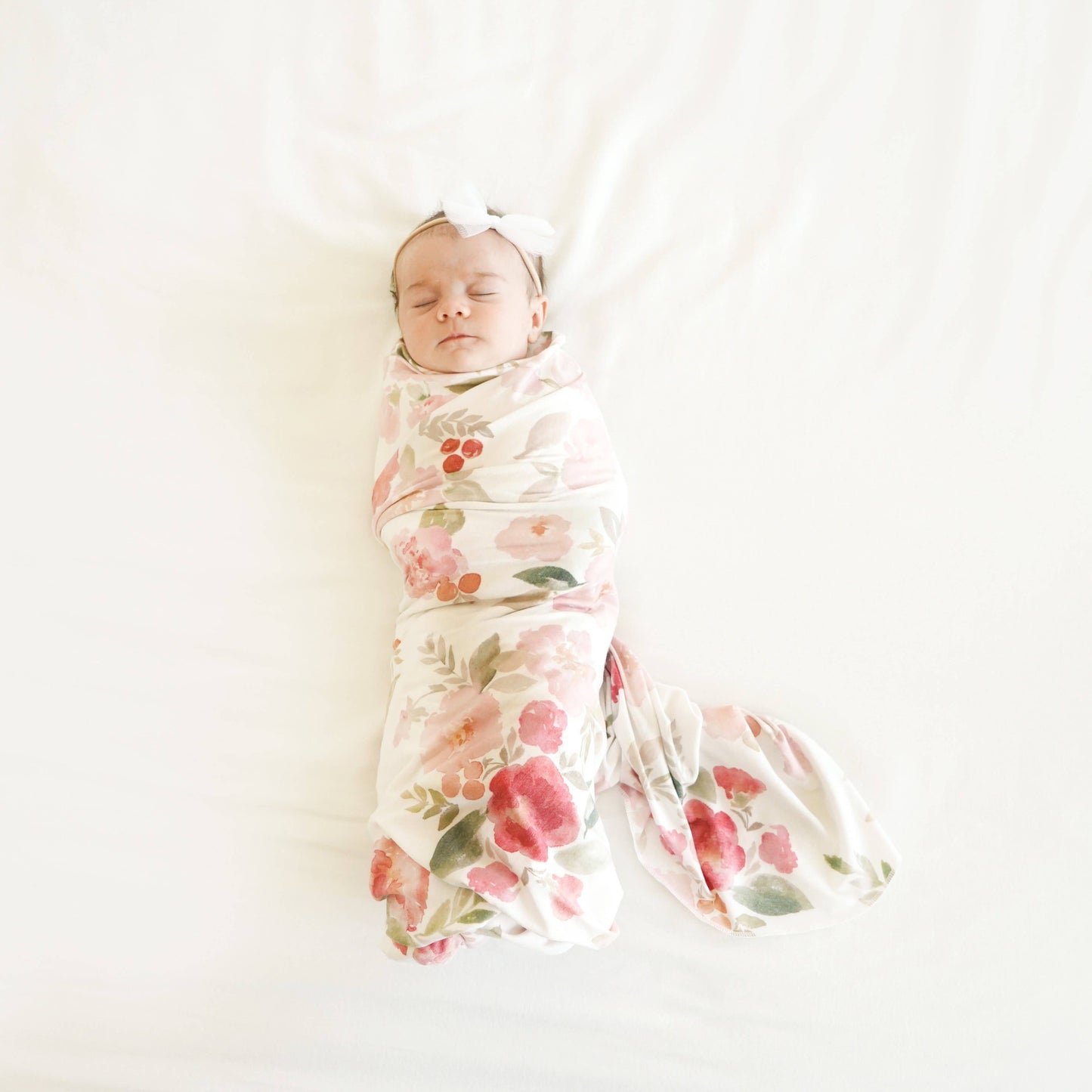 Painted Petals Swaddle Blanket