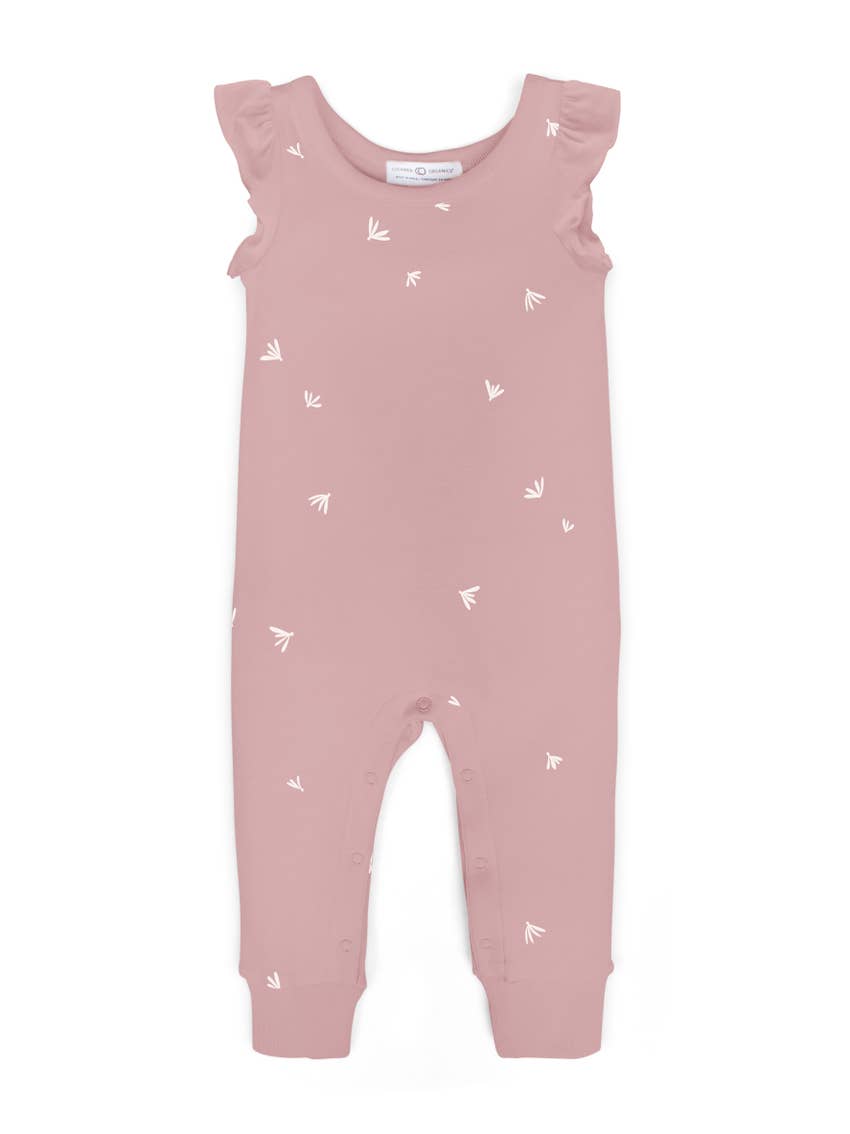Flora Flutter Sleeve Romper - Petal Print