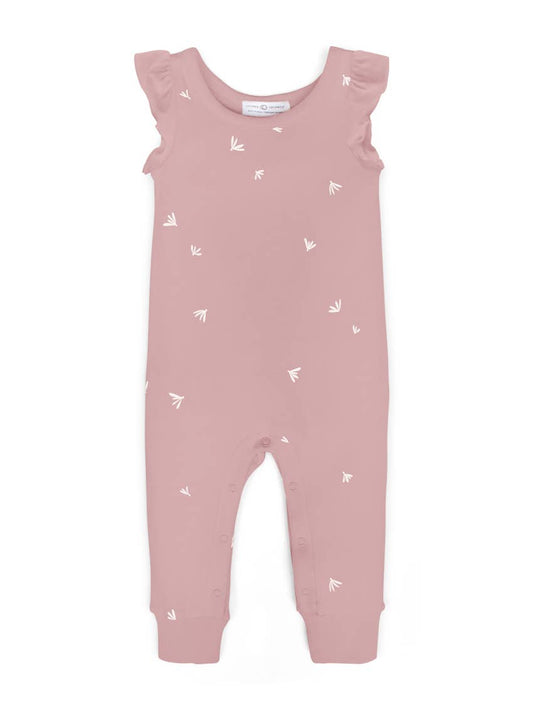 Flora Flutter Sleeve Romper - Petal Print