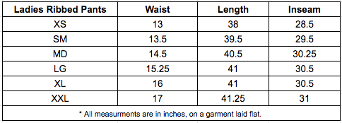 Ladies Ribbed Drawstring Pants