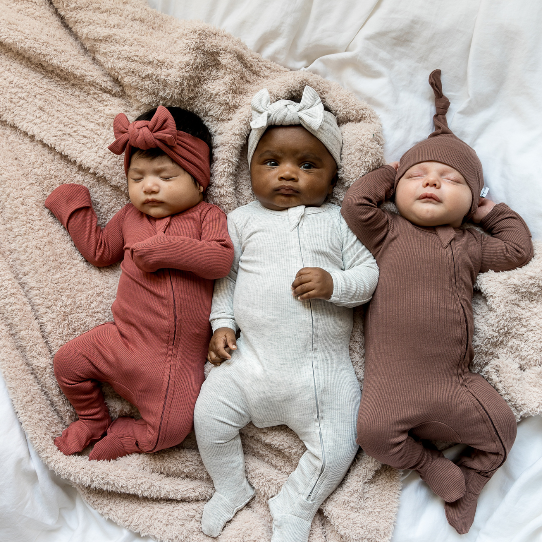 Ribbed Bamboo Footed Sleepers
