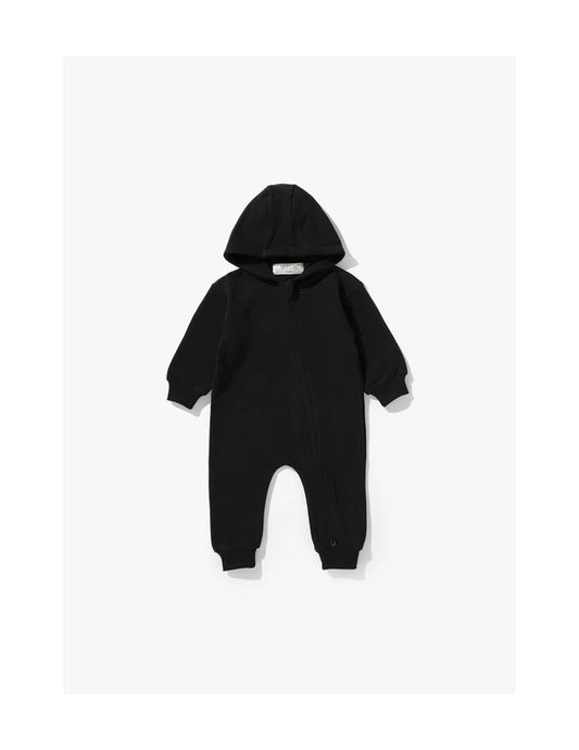 Organic Black Hoodie Romper