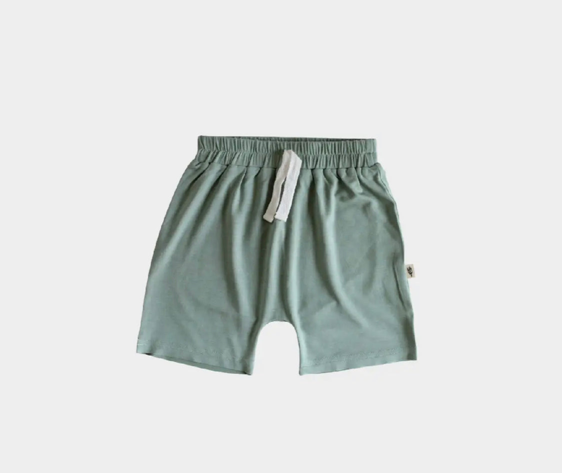 Bamboo Harem Shorts in Seagreen