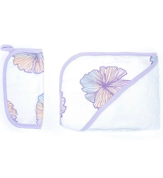 Sea Flower Hooded Towel Set