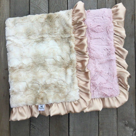 Faux Rabbit Blush Luxe Cuddle Blanket