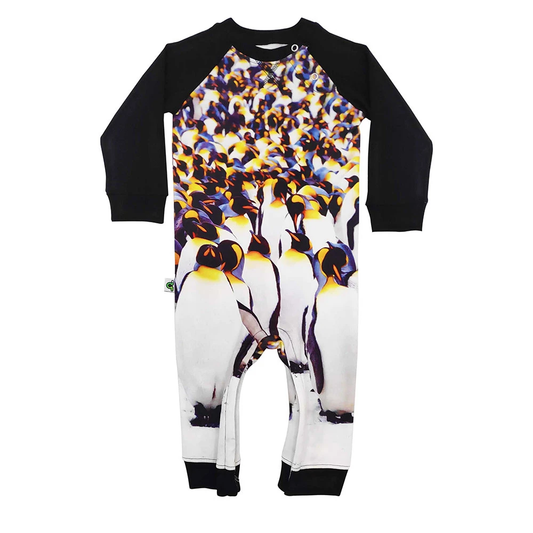 Organic Cotton Romper - Waddle of Penguins